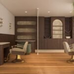 Elegant beauty salon london near me featuring contemporary furniture and minimalist decor in a London setting.