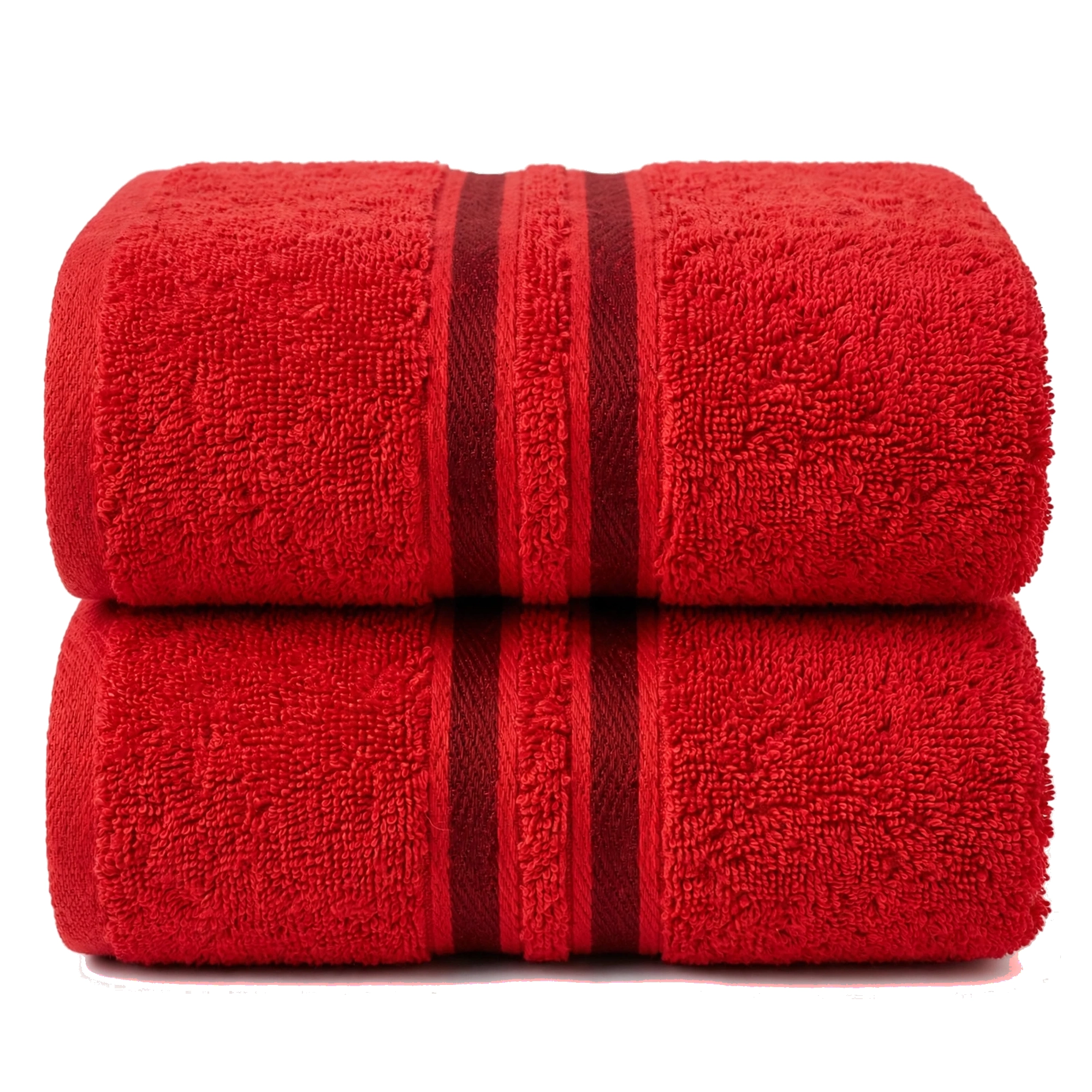 LUXURY TOWELS 2 Piece Set Red Hotel Quality Bath Towels Shower Bathroom - Image 2