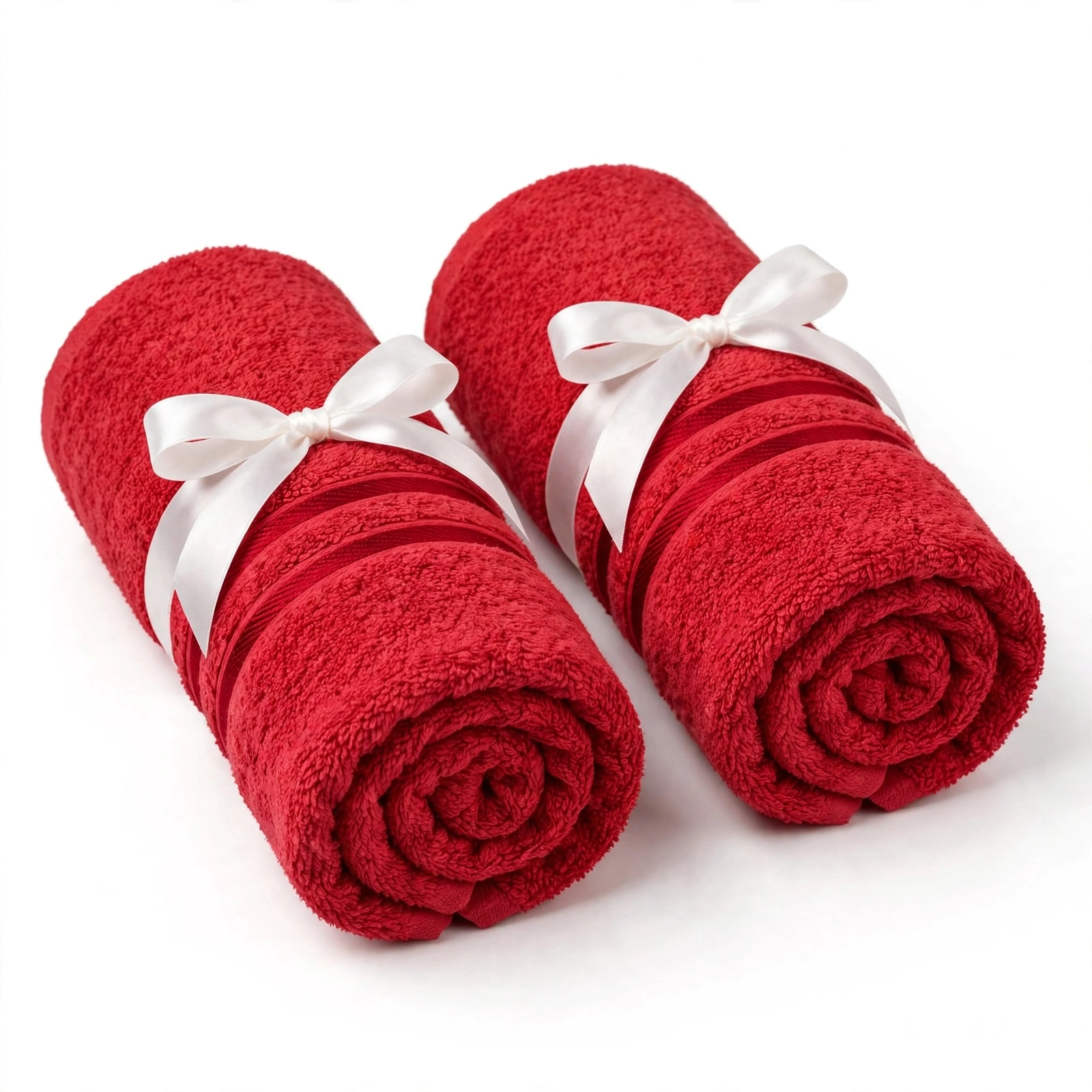 LUXURY TOWELS 2 Piece Set Red Hotel Quality Bath Towels Shower Bathroom - Image 5